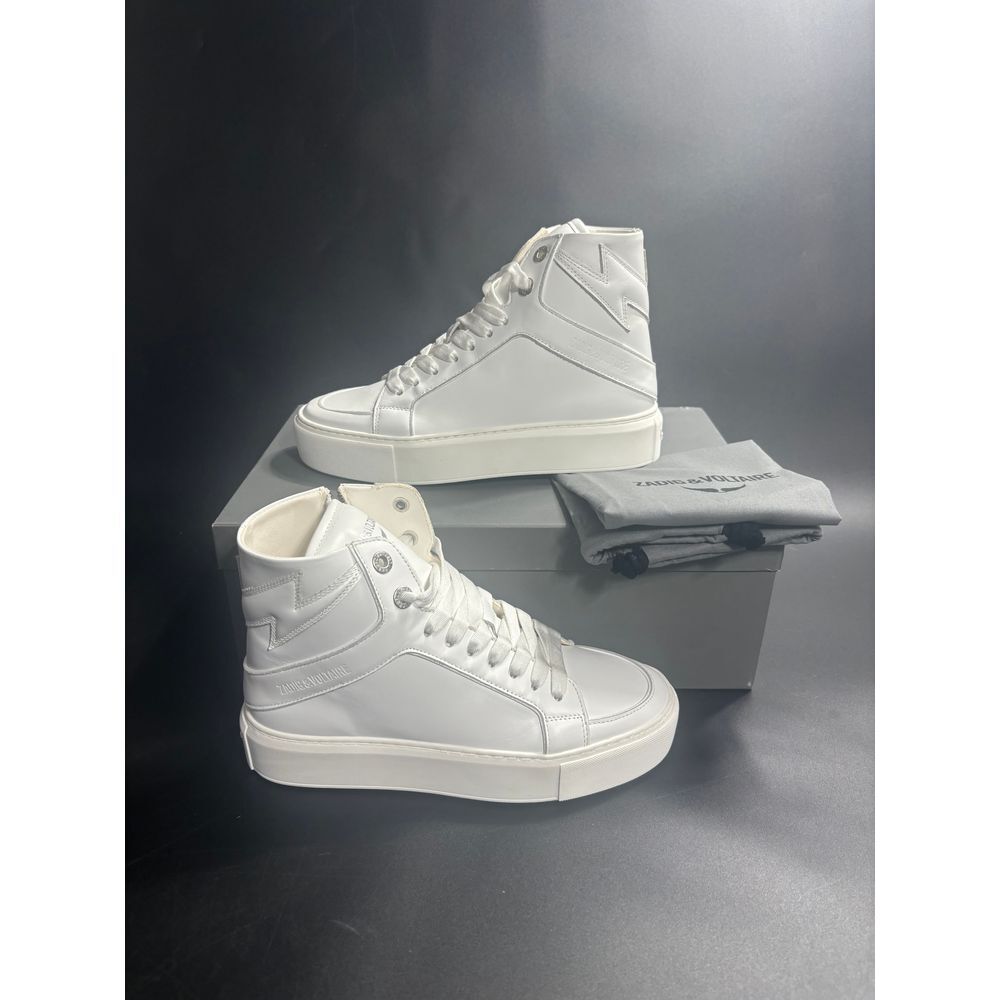 Zadig & Voltaire White High-Top Leather Sneakers